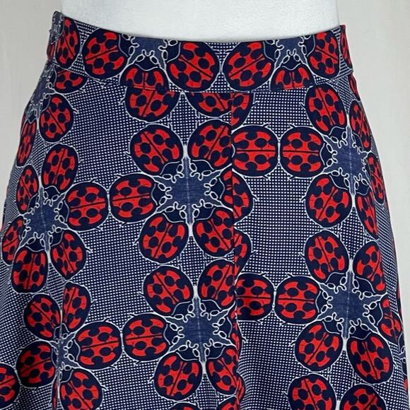 ModCloth Red Navy White Ladybug Skirt Size M - Picture 5 of 10